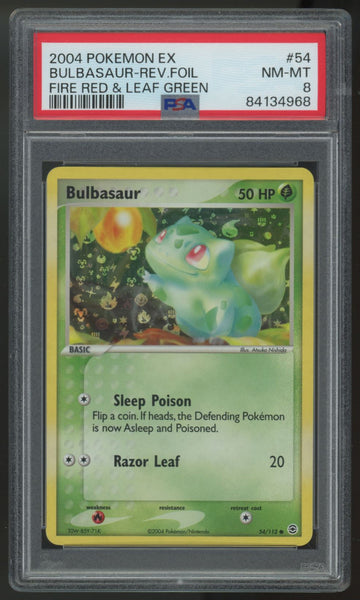 2004 Pokemon Bulbasaur Fire Red/Leaf Green Reverse Foil #54 PSA 9