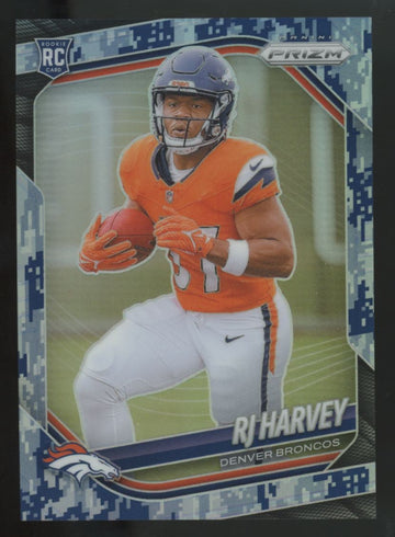 2025 Panini Prizm RJ Harvey RC Navy Camo /25 #303