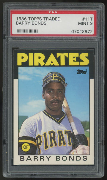 1986 Topps Traded Barry Bonds RC #11T PSA 9 *872