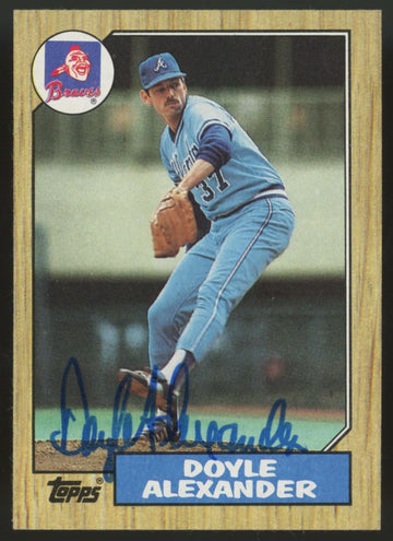 1987 Topps Doyle Alexander #686 Signed Auto JSA