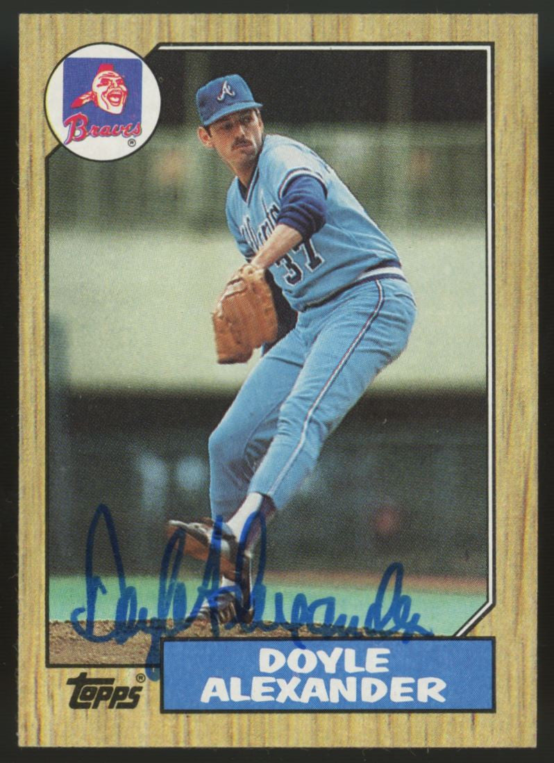 1987 Topps Doyle Alexander #686 Signed Auto JSA