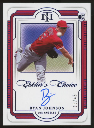 2025 National Treasures Ryan Johnson Ecklar's Choice Auto Blue /49 #EC-RJO