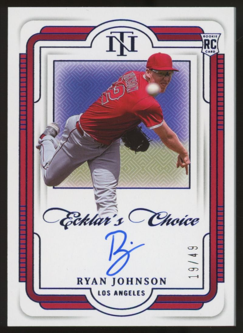 2025 National Treasures Ryan Johnson Ecklar's Choice Auto Blue /49 #EC-RJO