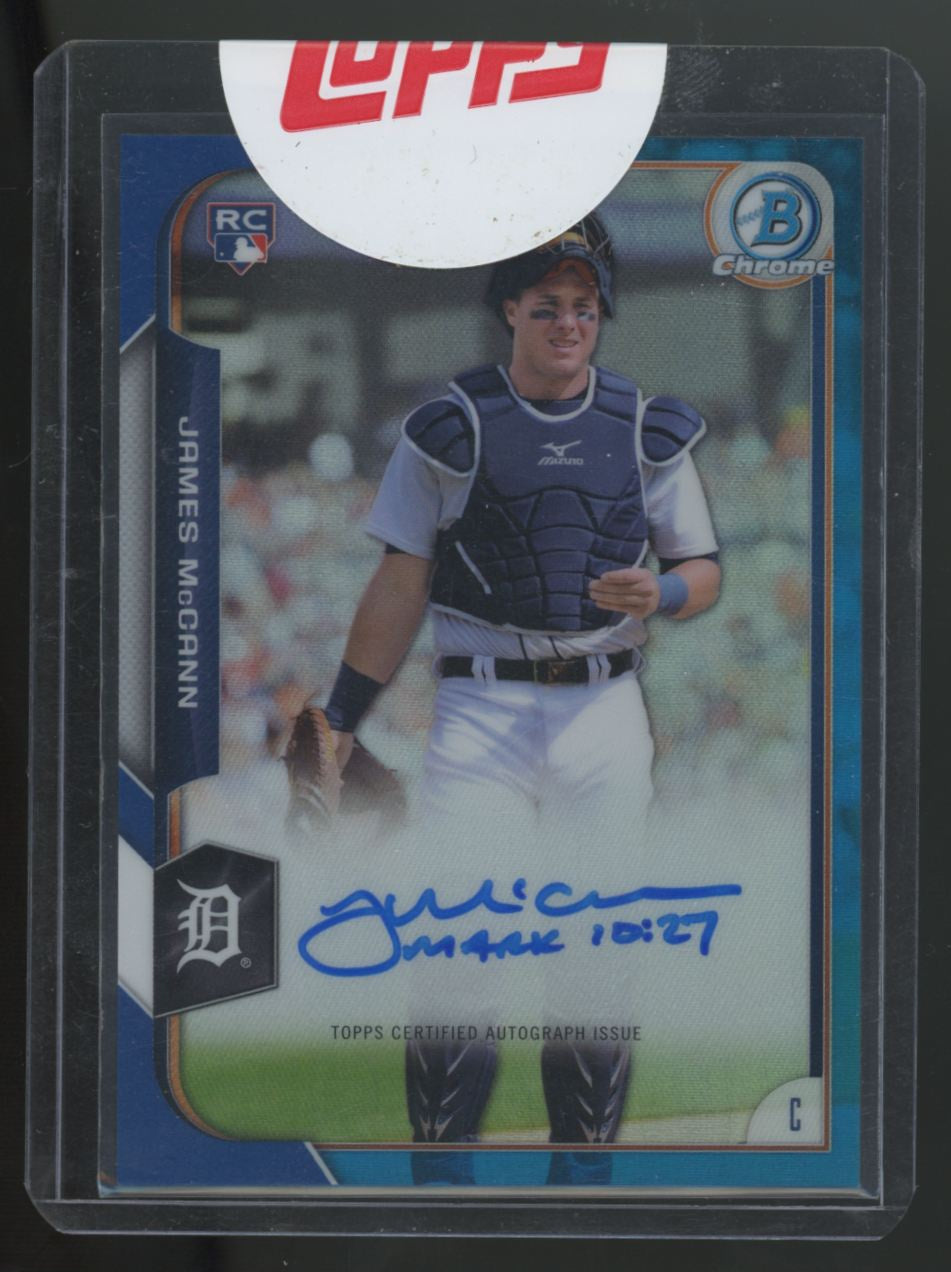 2015 Bowman Chrome James McCann RC Blue Refractor Inscribed Auto /150 #BCAR-JM