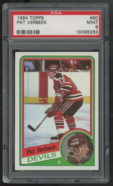 1984-85 Topps Pat Verbeek RC #90 PSA 9