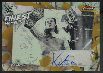 2025 Topps Finest WWE Kit Wilson Gold Refractor Moments Auto /50 #FMS-KIT