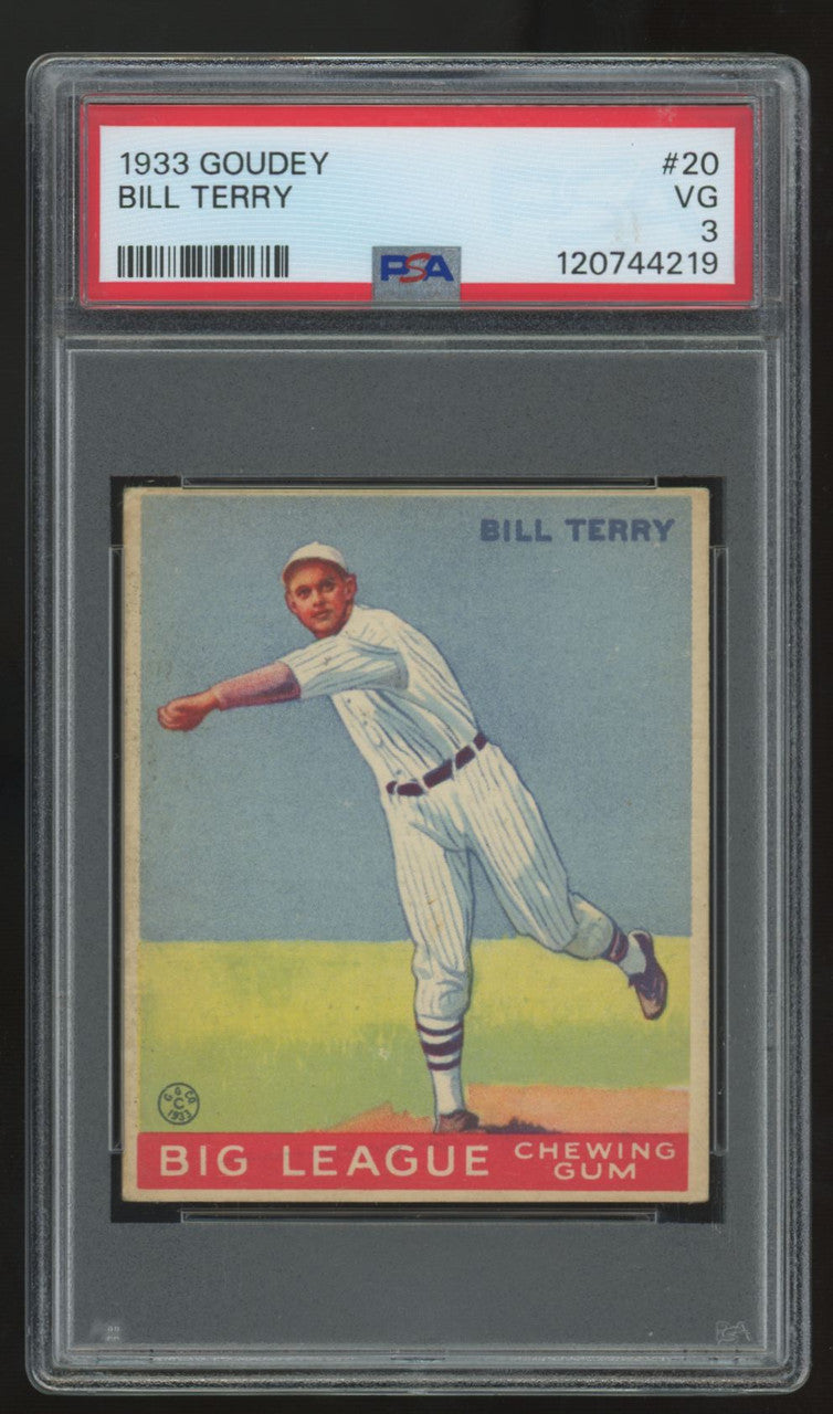 1933 Goudey Bill Terry #20 PSA 3