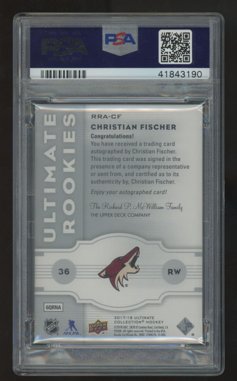 2017-18 Ultimate Collection Christian Fischer RC Retro Auto /299 #RRA-CF PSA 9