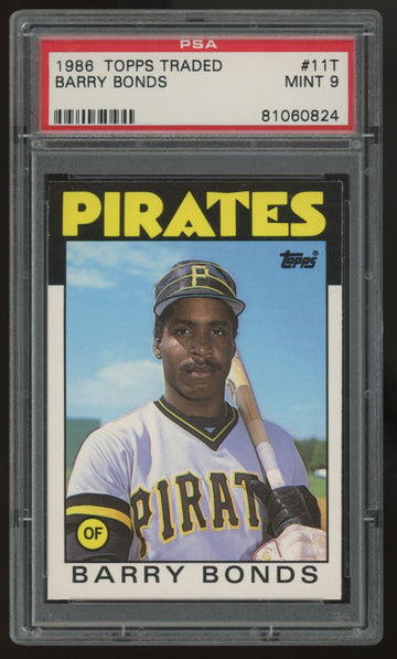 1986 Topps Traded Barry Bonds RC #11T PSA 9 *824