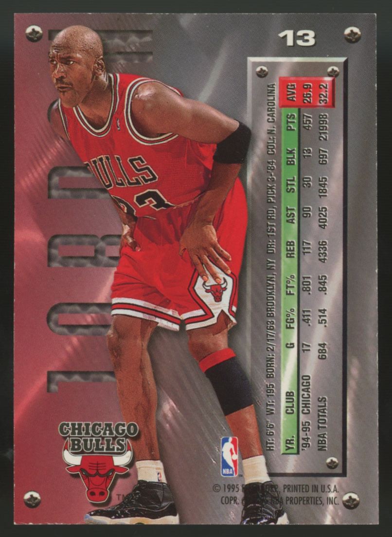 1995-96 Fleer Metal Michael Jordan Silver Spotlight #13 "C"