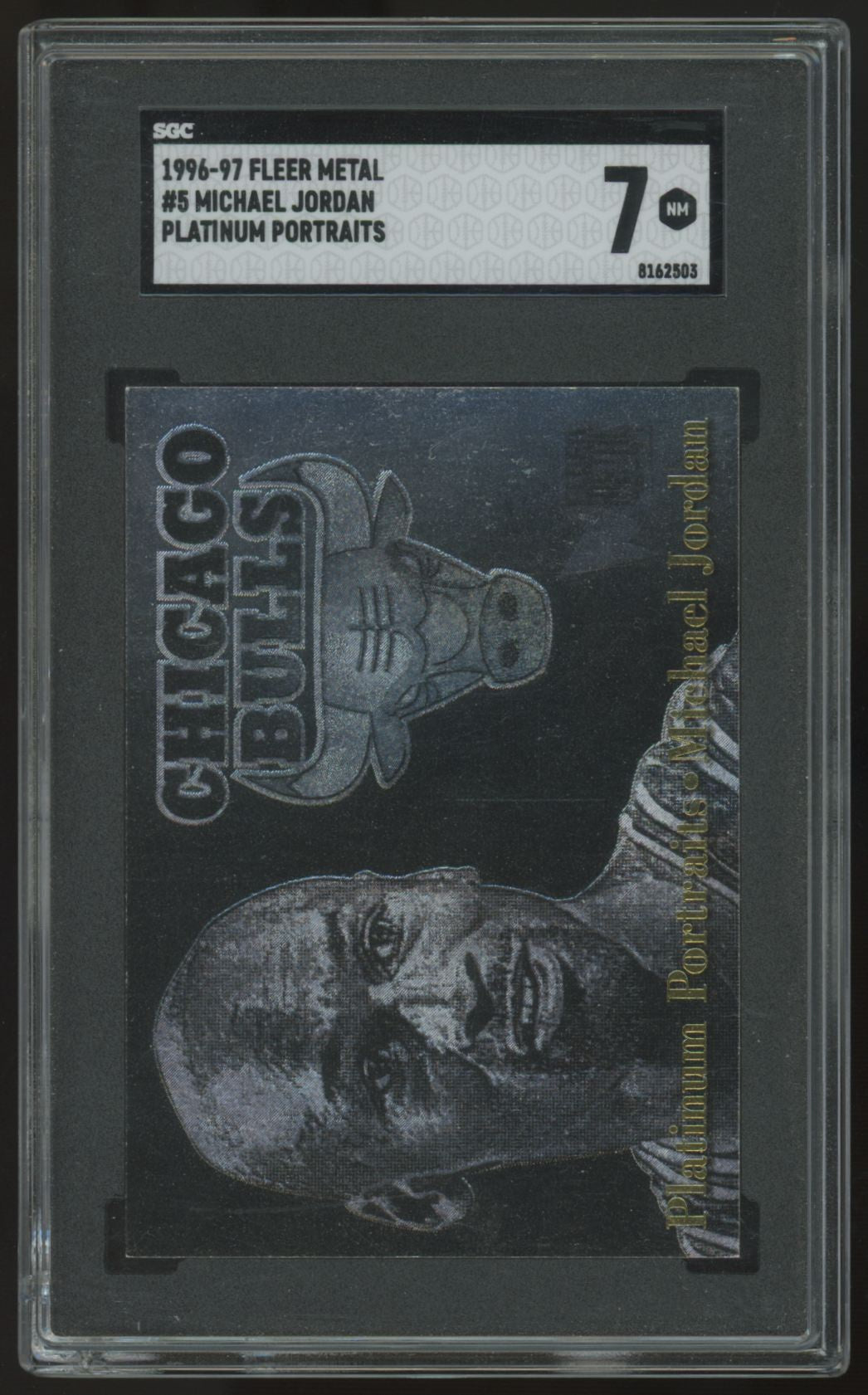 1996-97 Fleer Metal Michael Jordan Platinum Portraits #5 SGC 7