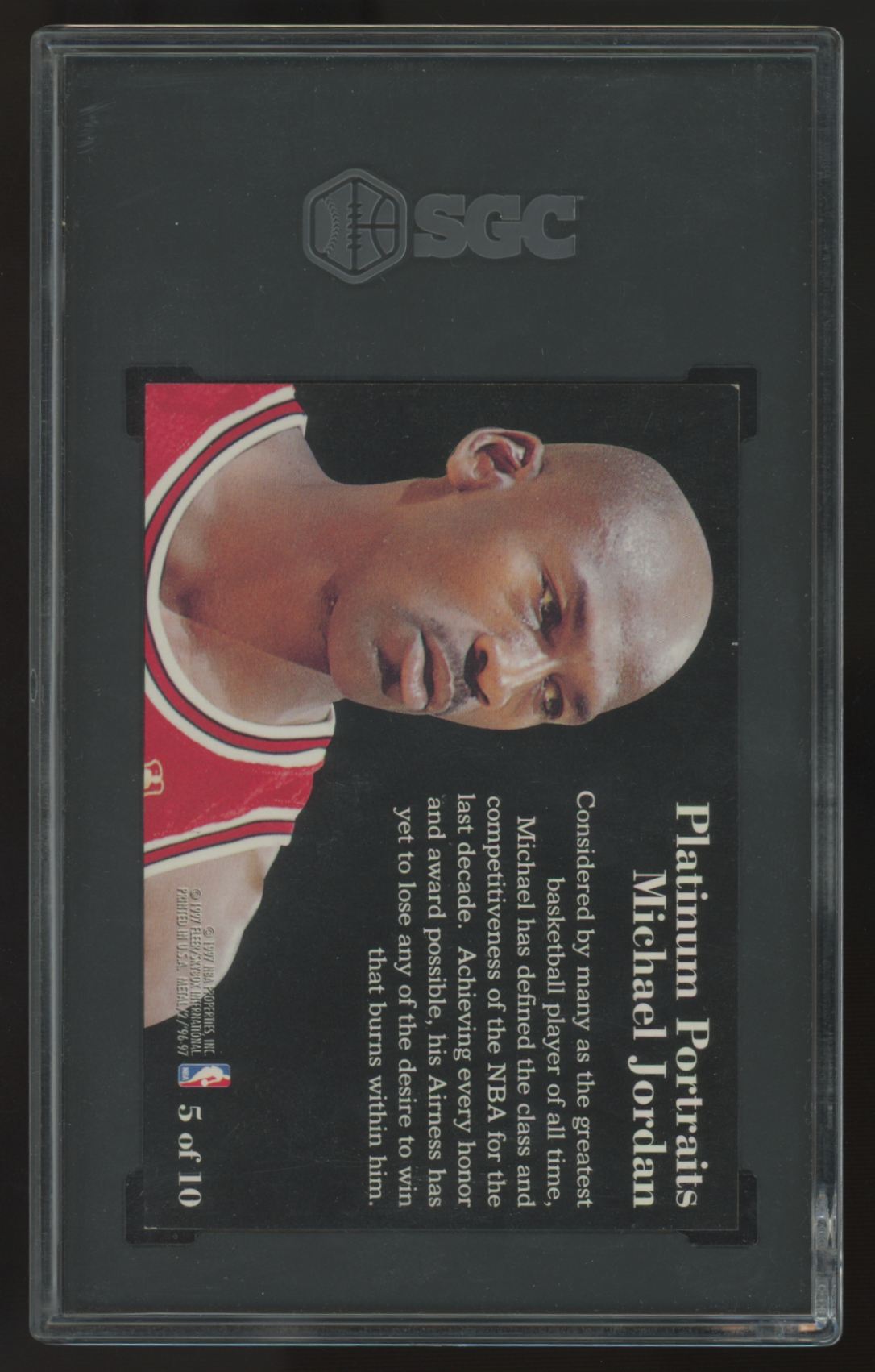 1996-97 Fleer Metal Michael Jordan Platinum Portraits #5 SGC 7