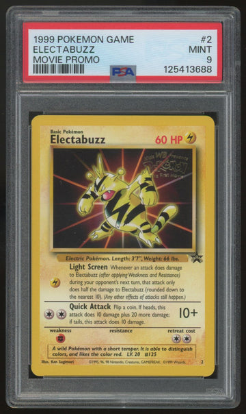 1999 Pokemon Electabuzz Movie Promo #2 PSA 9