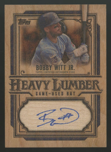 2025 Topps Bobby Witt Jr. Heavy Lumber Game-Used Bat Patch Auto #HLAR-BW
