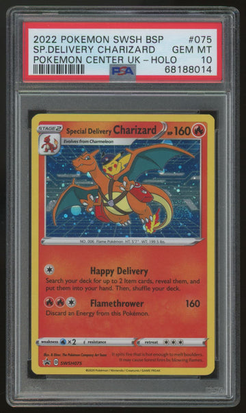 2022 Pokemon Special Delivery Charizard UK Promo Holo #075 PSA 10