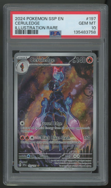 2024 Pokemon Ceruledge Surging Sparks Illustration Rare #197 PSA 10 (B)