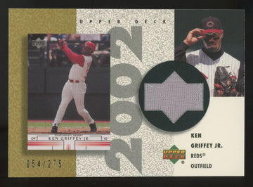 2002 Upper Deck Authentics Ken Griffey Jr. Retro Gold Patch /275 #R-KG