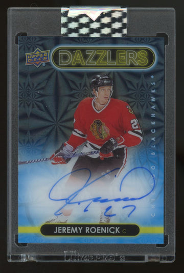 2024/25 UD Clear Cut Jeremy Roenick Dazzlers Auto Blue #DA-JR