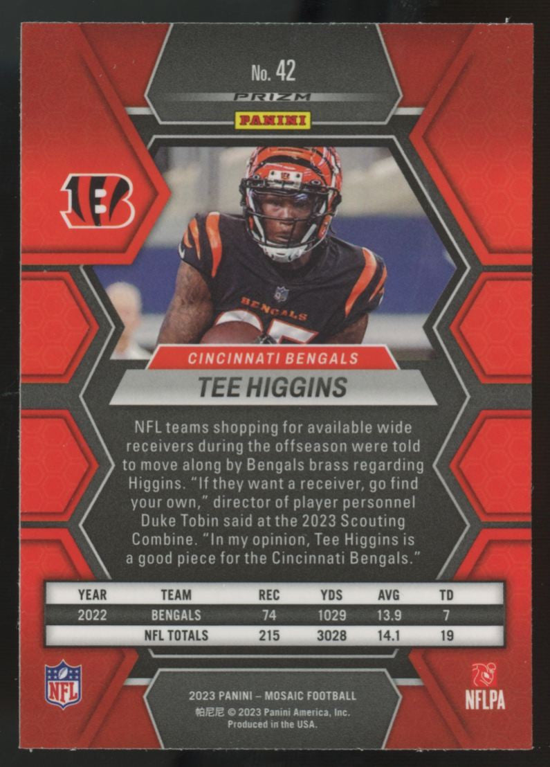 2023 Panini Mosaic Tee Higgins Genesis Prizm SSP #42