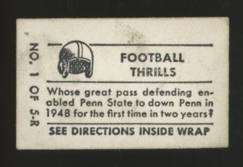 1948 Topps Magic Wally Triplett Football Thrills #1 VG-VG/EX