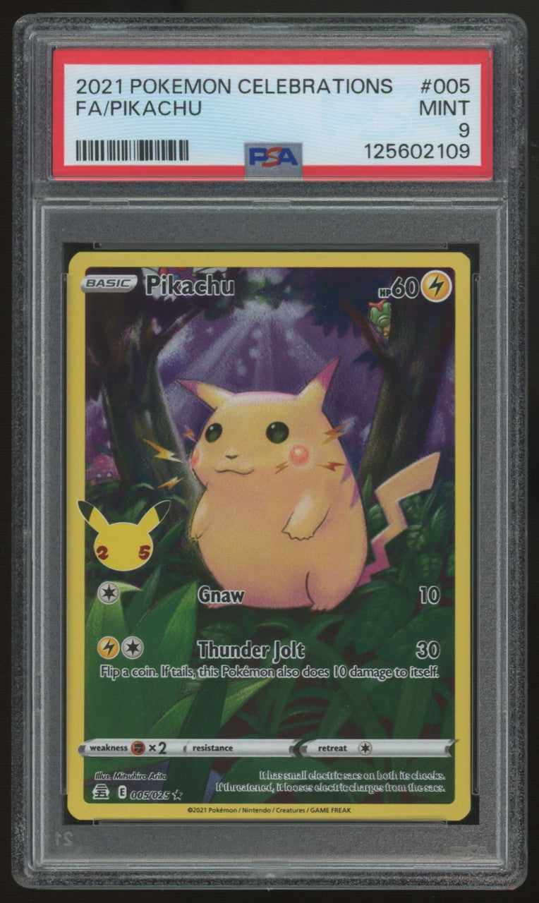 2021 Pokemon Pikachu Celebrations Full Art #005 PSA 9 (H)
