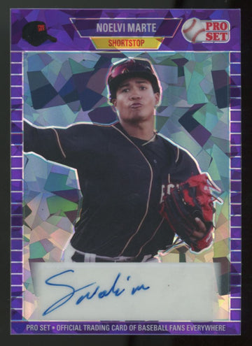 2021 Pro Set Noelvi Marte Auto Purple Crystal /15 #PA-NM1