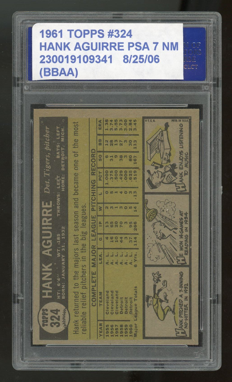 1961 Topps Hank Aguirre #324 PSA 7