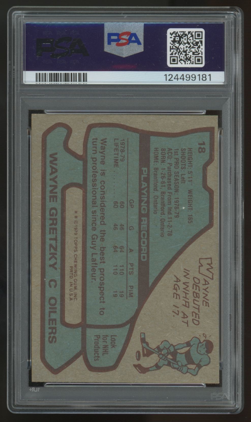 1979-80 Topps Wayne Gretzky RC #18 PSA 7