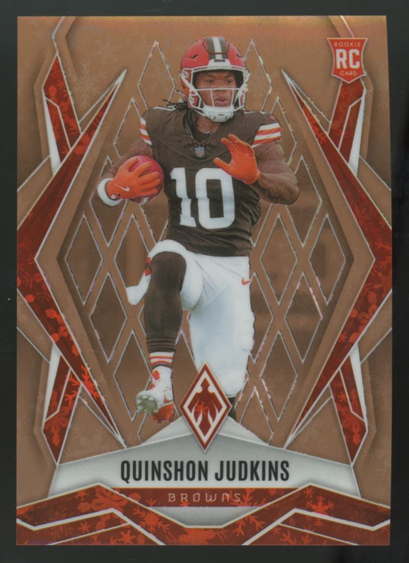 2025 Panini Phoenix Quinshon Judkins RC Bronze Winter /50 #191