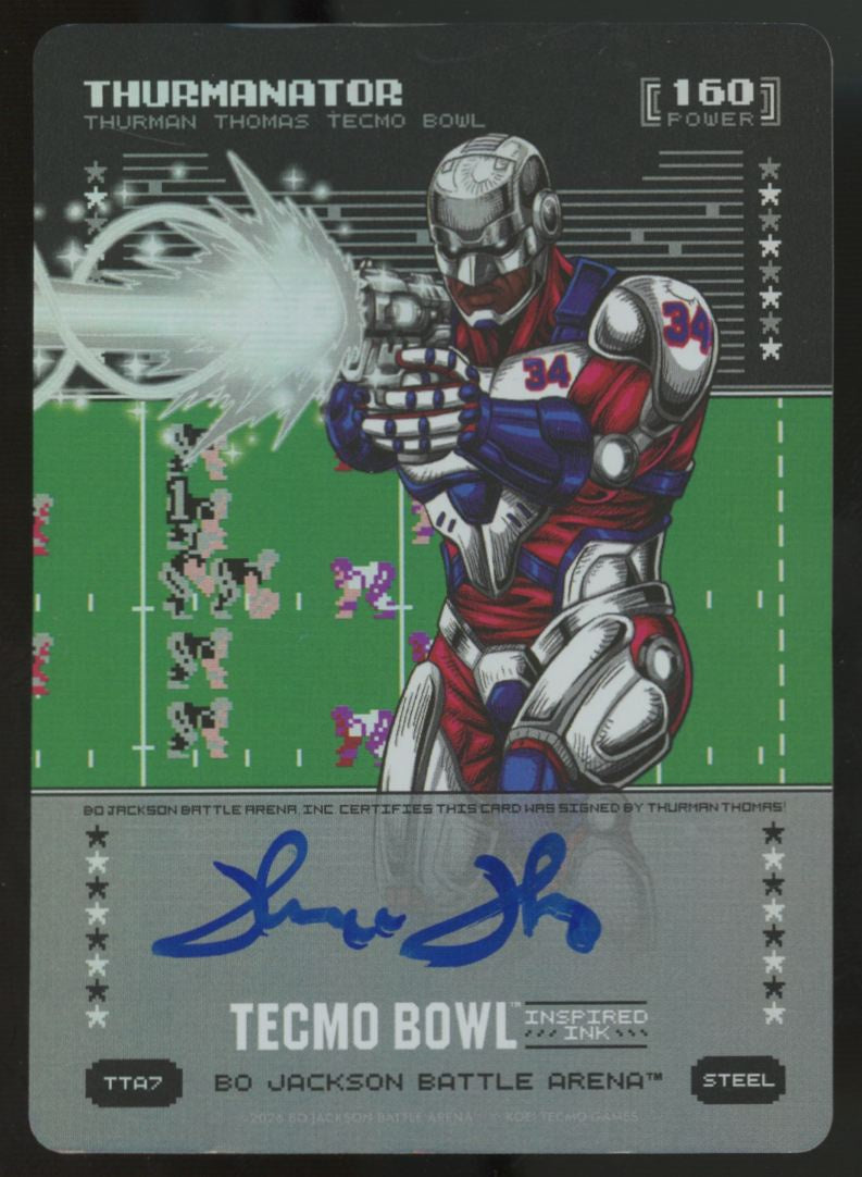 2026 Bo Jackson Battle Arena Thurman Thomas Thurmanator Steel Auto #TTA7