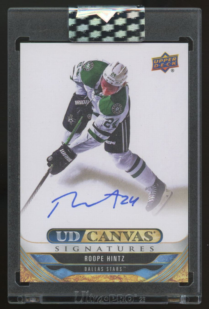 2024/25 UD Clear Cut Roope Hintz UD Canvas Auto #CS-RH