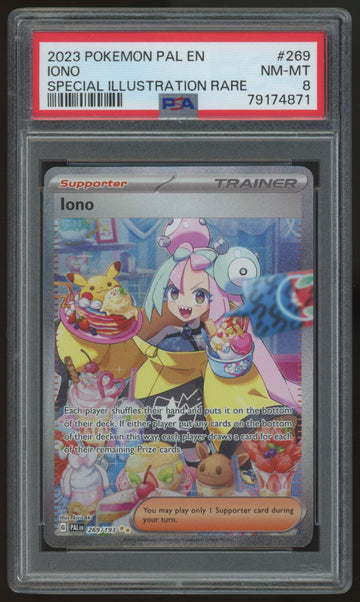 2023 Pokemon Iono Paldea Evolved Special Illustration Rare #269 PSA 8