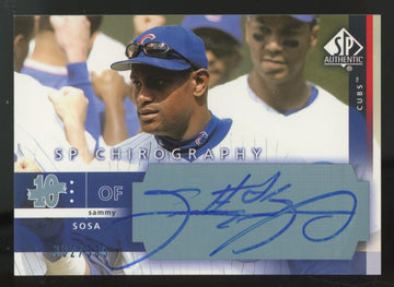2003 Upper Deck SP Authentic Sammy Sosa Chirography Auto /335 #SA