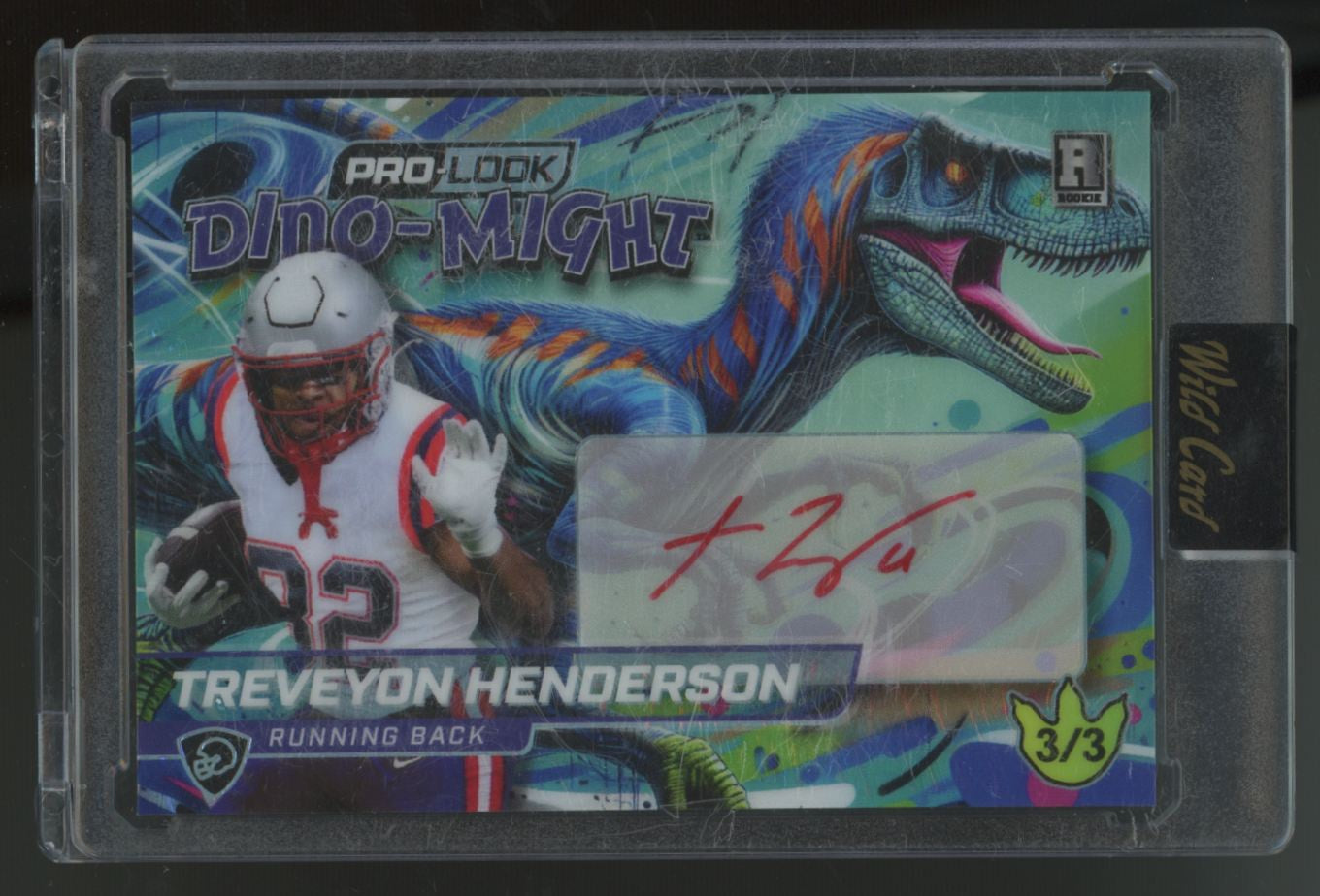 2025 Wild Card Alumination TreVeyon Henderson RC Dino-Might Auto /3 #DMPRAP1-THA