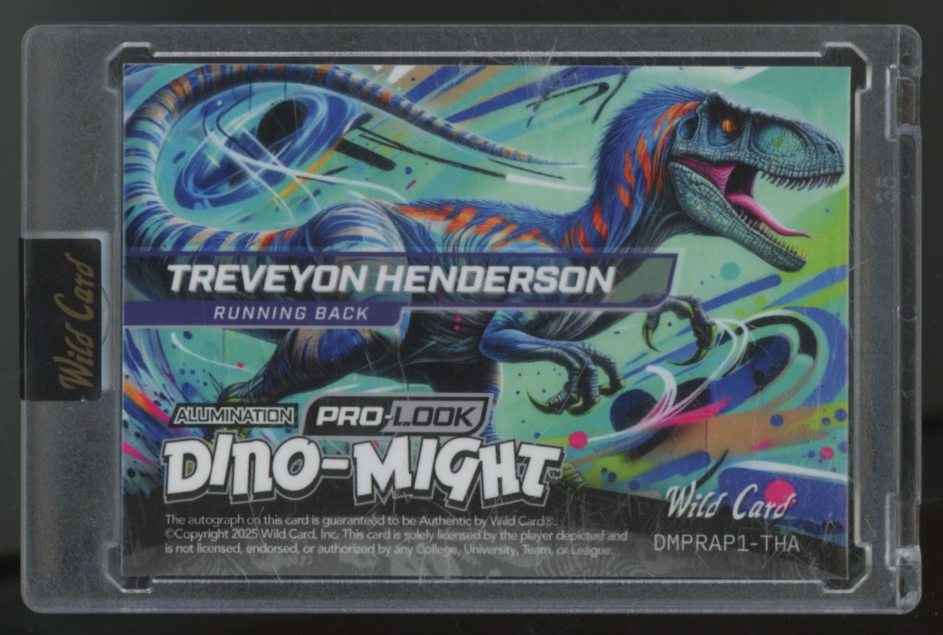 2025 Wild Card Alumination TreVeyon Henderson RC Dino-Might Auto /3 #DMPRAP1-THA