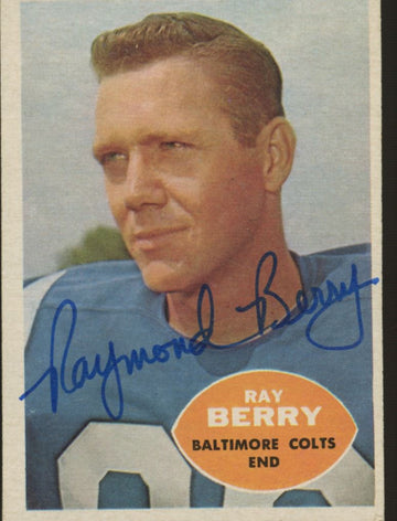 1960 Topps Ray Raymond Berry #4 Signed Auto JSA