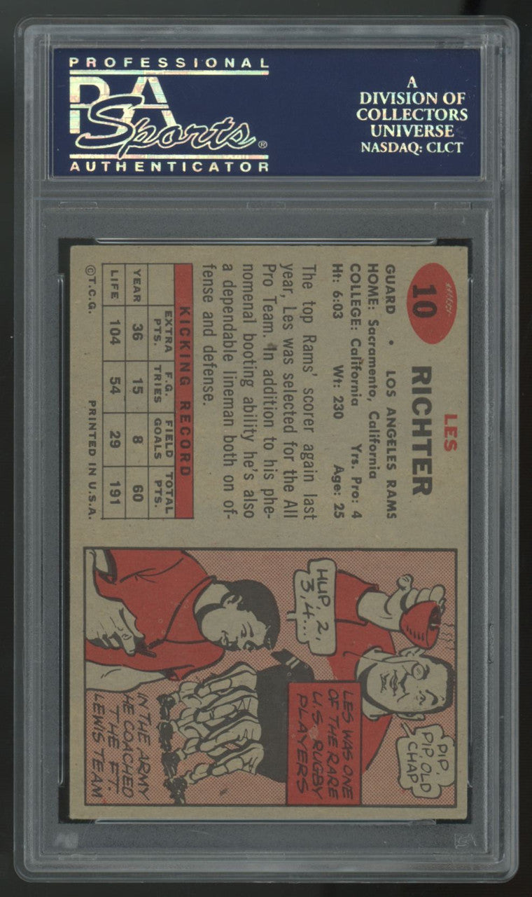1957 Topps Les Richter #10 PSA 6