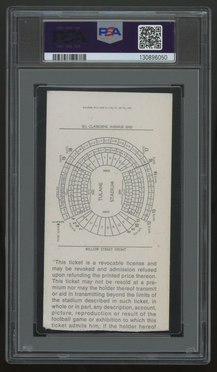 1972 Super Bowl VI Ticket Stub Cowboys Dolphins Staubach MVP PSA  Authentic *050