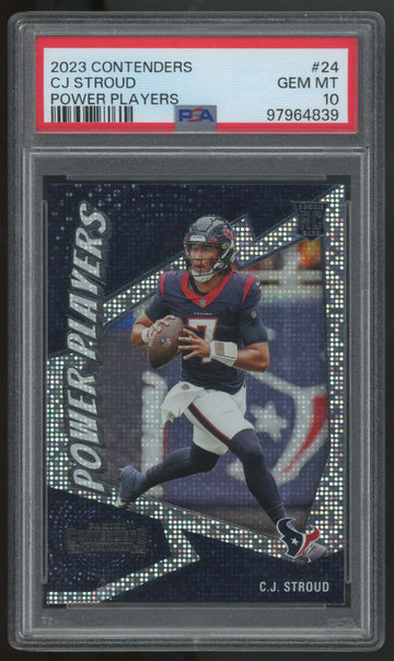 2023 Panini Contenders CJ Stroud RC Power Players #24 PSA 10