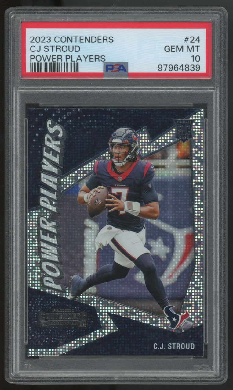 2023 Panini Contenders CJ Stroud RC Power Players #24 PSA 10