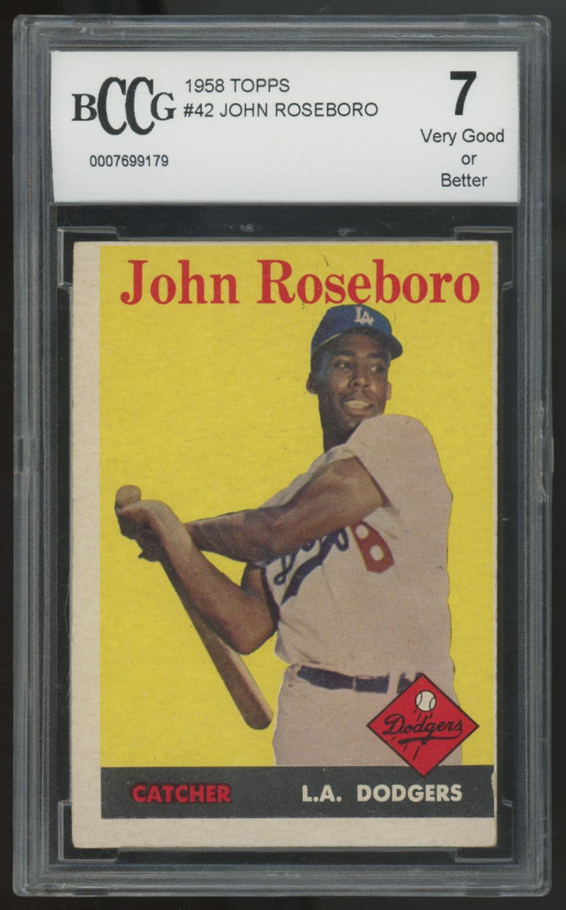 1958 Topps John Roseboro RC #42 BCCG 7