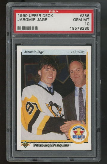 1990-91 Upper Deck Jaromir Jagr RC #356 PSA 10