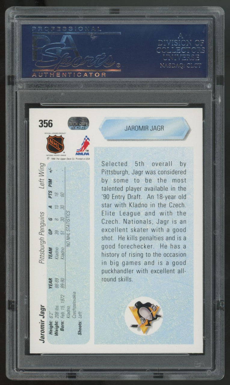 1990-91 Upper Deck Jaromir Jagr RC #356 PSA 10