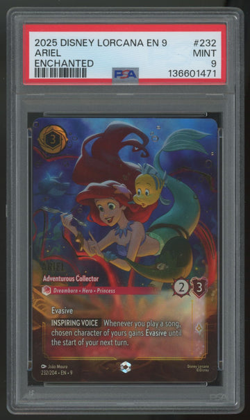 2025 Lorcana Ariel Fabled Enchanted #232 PSA 9