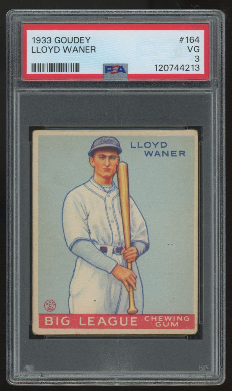 1933 Goudey Lloyd Waner RC #164 PSA 3