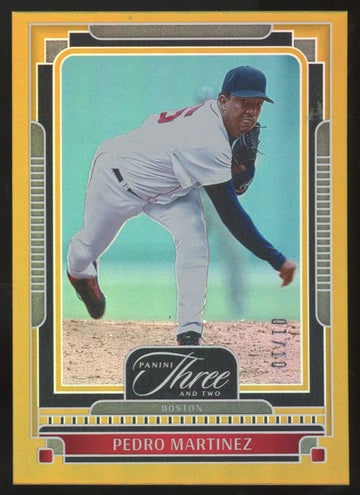 2025 Panini Three & Two Pedro Martinez Holo Gold /10 #82