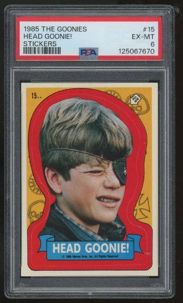 1985 The Goonies Head Goonie! Stickers #15 PSA 6