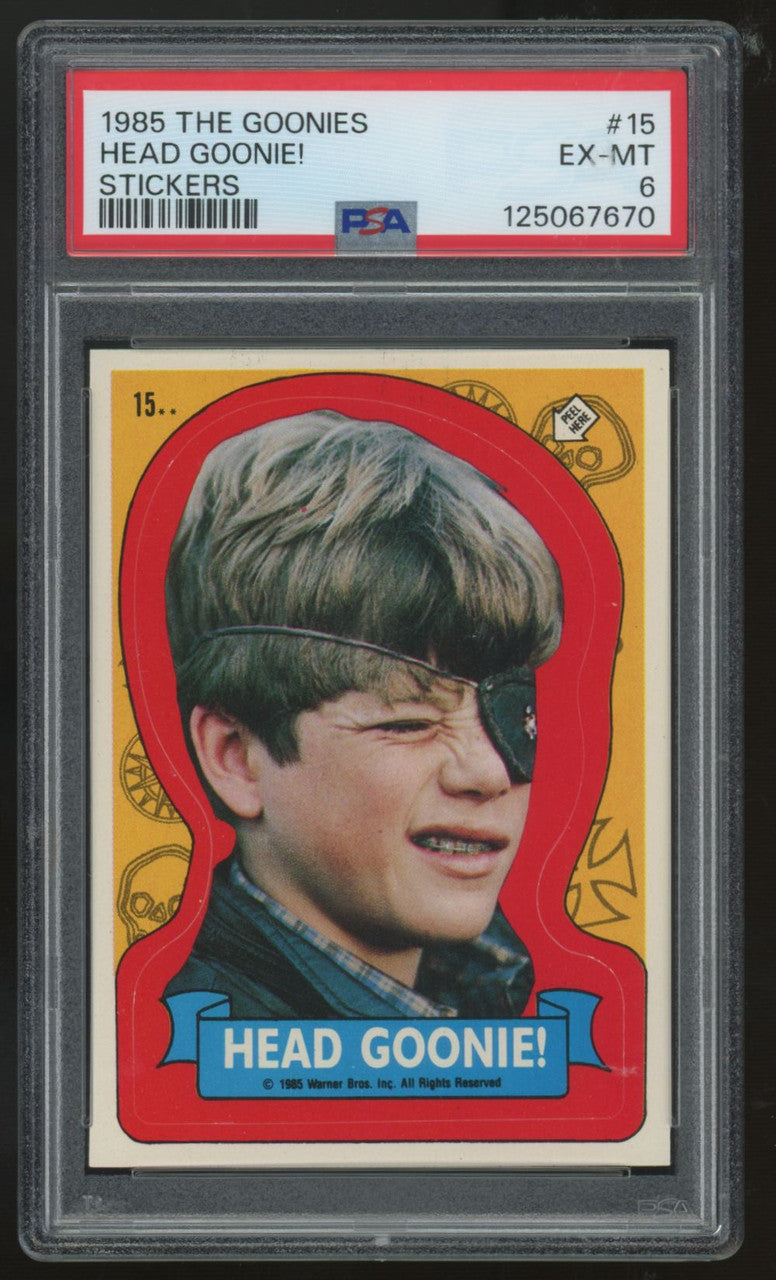 1985 The Goonies Head Goonie! Stickers #15 PSA 6