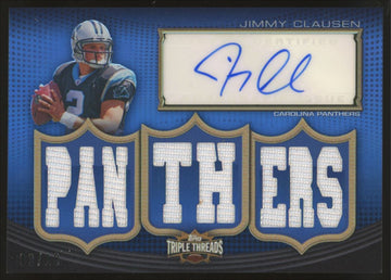 2010 Triple Threads Jimmy Clausen RC Patch Auto RPA Blue /18 #TTAR-38