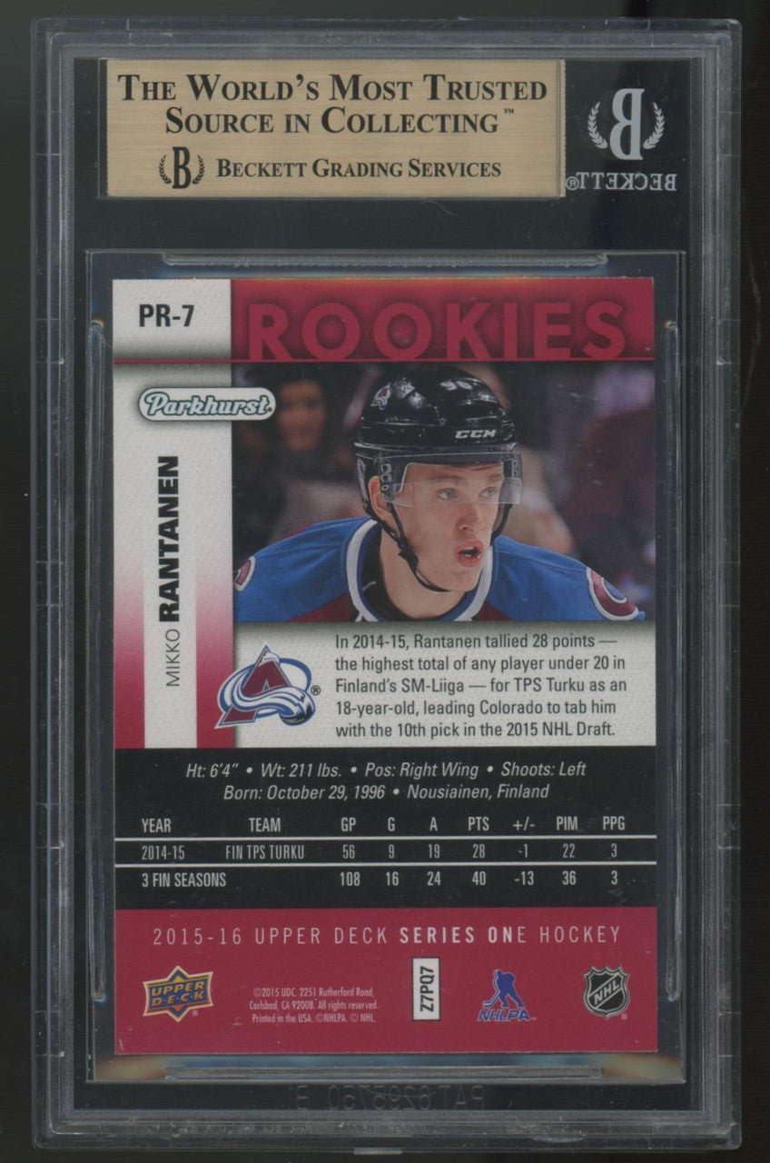 2015-16 Upper Deck Parkhurst Mikko Rantanen RC Red #PR-7 BGS 9.5